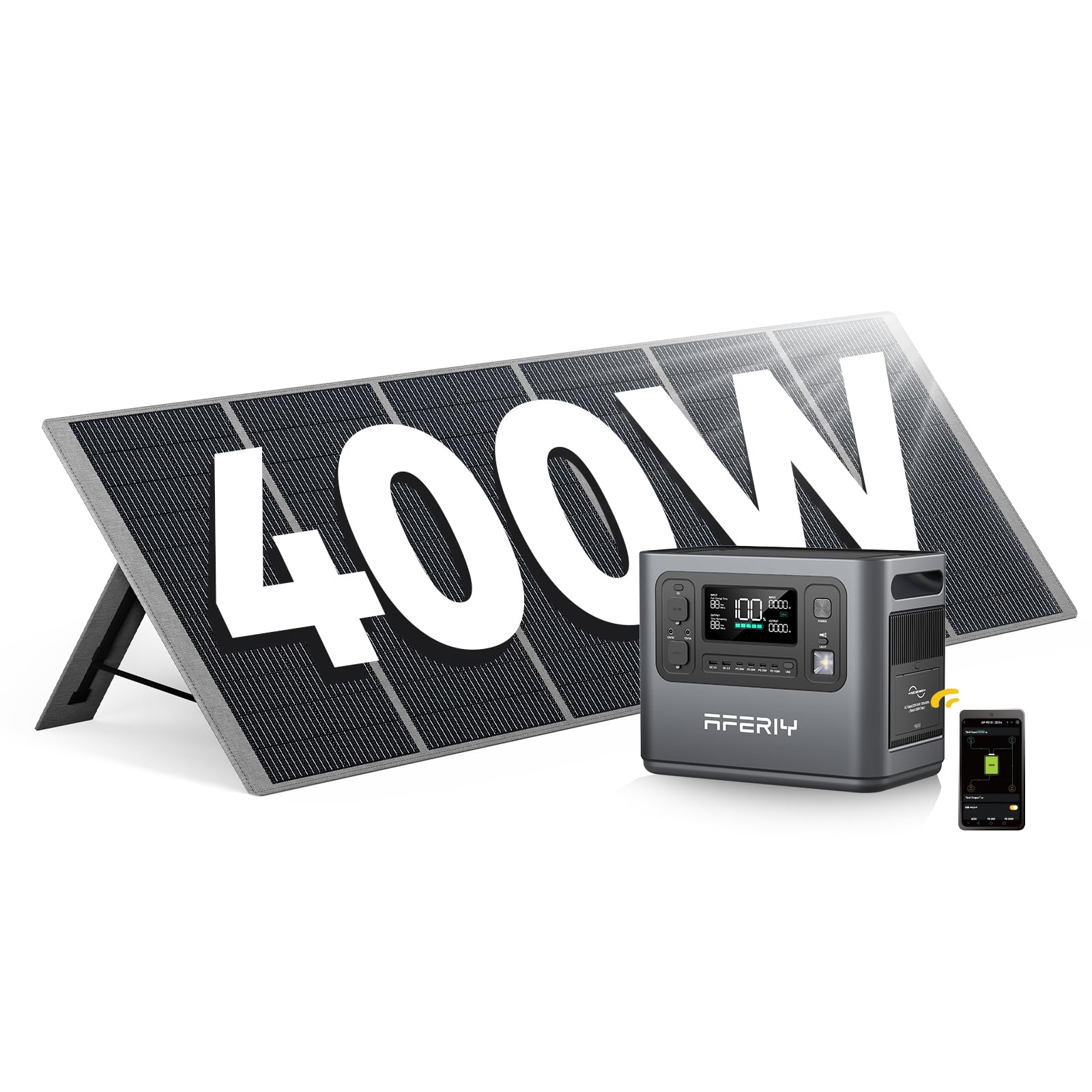 2048Wh Portable Power Station 2400W LiFePO4 Battery Solar Generator with UPS